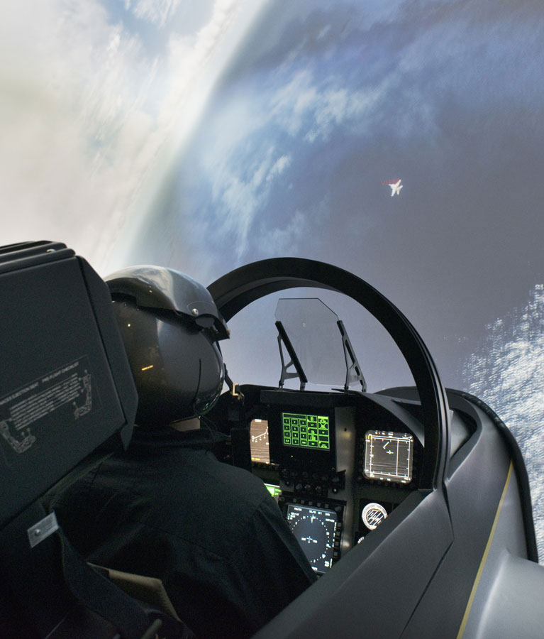 Simulateur Avion de Chasse - ennemi en ligne de mire